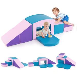 COSTWAY PĚNOVÝ BLOK Modrý (7dílný) obraz