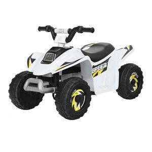 COSTWAY DĚTSKÁ MOTOCYKL 6V elektrická dětská čtyřkolka bílá obraz