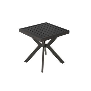 OKWISH BOČNÍ stolek 45/45/47 cm tmavě hnědý z hliníku s odolným povrchem obraz
