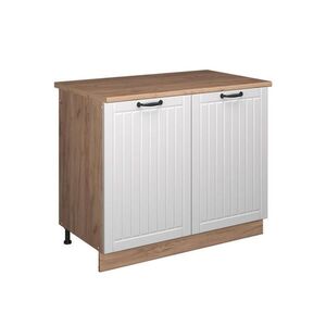 Vicco SKŘÍŇKA POD DŘEZ Fame-Line, Bílý venkovský dům/Zlatý mocný dub, 100 cm, PD Dub obraz