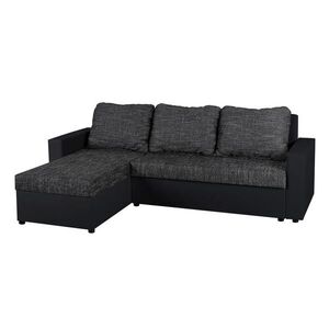 P & B ROHOVÁ SEDAČKA, textil, kompozitní dřevo, černá obraz