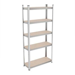 Relaxdays REGÁL stříbrný pozinkovaný 5 polic obraz