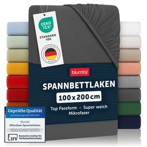 Blumtal NAPÍNACÍ prostěradlo z mikrovlákna, 100/200/30 cm, Antracitová obraz