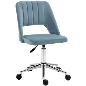 OKWISH KANCELÁŘSKÁ židle 49/60/79-91 cm modrá z polyesteru s ergonomickým opěradlem a nastavitelnou výškou obraz