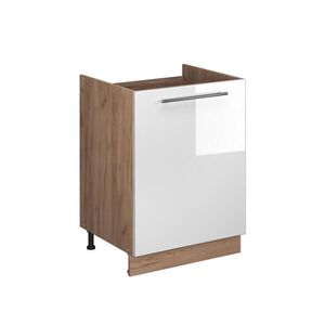 Vicco SKŘÍŇKA POD DŘEZ Fame-Line, Bílá vysoký lesk/Zlatý mocný dub, 60 cm obraz