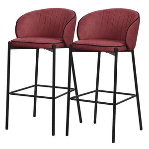 ML-DESIGN SADA 2 kusů BARHOCKER v červené barvě s látkovým potahem obraz