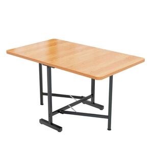 Redom JÍDELNÍ stůl 120/80 cm s výsuvnou a skládací funkcí, úsporný design a nosnost 60 kg, Americký bílý dub obraz