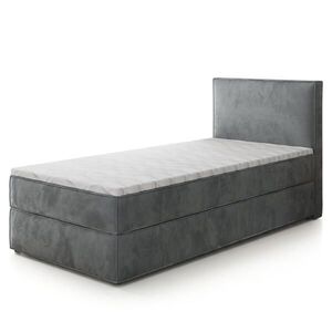 MASSENO AMERICKÁ POSTEL PELLIO 80x200 cm, s matrací a úložným prostorem, Šedá obraz