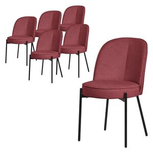 ML-DESIGN JÍDELNÍ ŽIDLE, sada 6 ks, červená, s látkovým potahem obraz