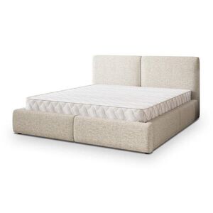MASSENO ČALOUNĚNÁ Postel FELURO 200x200 cm Krémová obraz