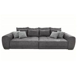 luma-home BIG-SOFA s pružinovým jádrem, Š306/H134/V86 cm, ležecká plocha 120×240 cm, mikrovlákno šedé / 15114 obraz