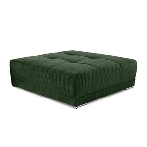 luma-home ČALOUNĚNÁ STOLIČKA XXL s pružinovým jádrem, šířka 120 cm / hloubka 120 cm / výška 39 cm (hodí se k pohovce BIG-SOFA) zelený kord / 15176 obraz
