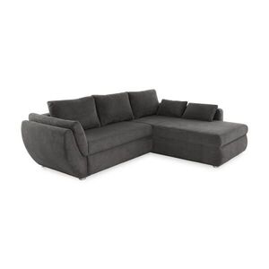 luma-home ROHOVÁ POHOVKA s funkcí rozkládání a úložným prostorem, 272 × 200 × 88 cm (Š×H×V), ležecká plocha 128 × 224 cm, manšestr tmavě šedý / 15226 obraz