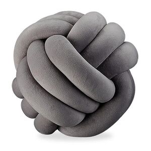 Relaxdays POLŠTÁŘ Tmavě šedý uzel 25 cm polyester obraz