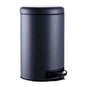 Relaxdays KOŠ Šedý kulatý pedál Soft-Close 12 l ocel obraz