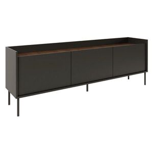Selsey TV stolek Tovi Černý / Dekor ořech 175/58/36 cm obraz
