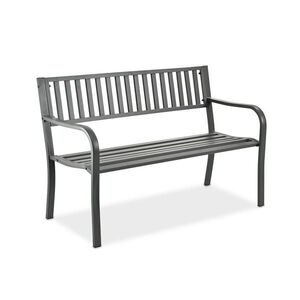 Relaxdays LAVICE šedá ocelová 2místná 127, 5 cm obraz