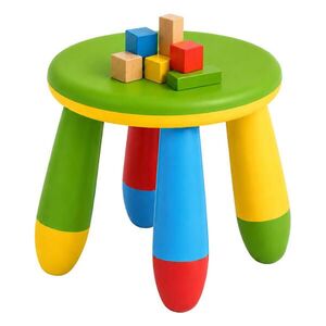 Relaxdays STOLIČKA Barevná dětská plastová výška sedu 26 cm obraz