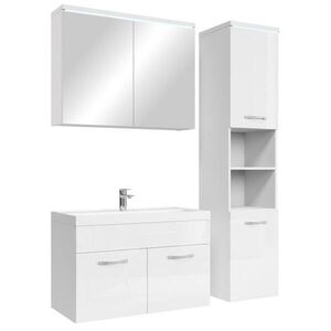 Badplaats KOUPELNOVÁ SESTAVA Paso LED 4 díly lesklá bílá - 80 x 40 x 55 cm obraz