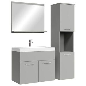 Badplaats KOUPELNOVÁ SESTAVA Montreal 4 díly šedá mat - 60 x 35 x 51 cm obraz