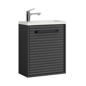 Badplaats SET UMYVADLA SE SKŘÍŇKOU Etna 2 díly matná černá - 40 x 22 x 52 cm obraz