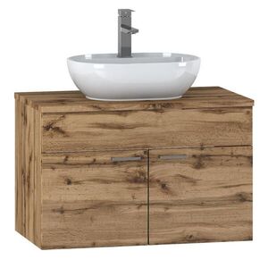 Badplaats SKŘÍŇKA POD UMYVADLO Colorado 2 zásuvky dub - 80 x 46 x 52 cm obraz