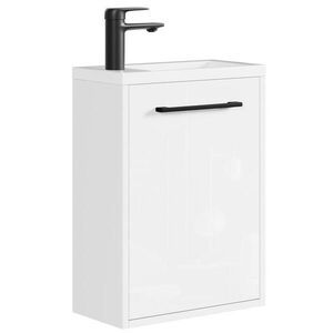 Badplaats SET UMYVADLA SE SKŘÍŇKOU Florence 2 díly lesklá bílá - 40 x 22 x 50 cm obraz