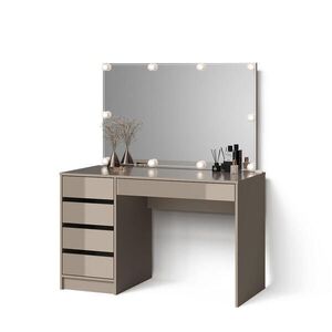 Livinity® TOALETNÍ STOLEK Imola Greige 120 cm s řetězem LED obraz