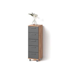 Livinity® SKŘÍŇKA DO KOUPELNY Eisak Zlatý mocný dub 30 x 95 cm obraz