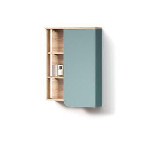 Livinity® SKŘÍŇKA DO KOUPELNY Marano Modrošedá 50 x 75 cm s dveřmi a otevřenými přihrádkami obraz