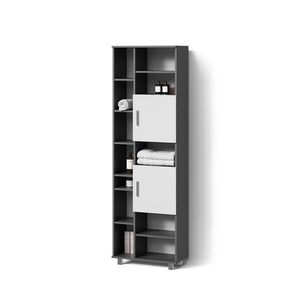 Livinity® KOUPELNOVÁ SKŘÍŇKA Eisak Antracitová/bílá 60 x 190 cm obraz