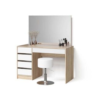 Livinity® TOALETNÍ STOLEK Imola Bílá/Sonoma 120 cm se stoličkou obraz