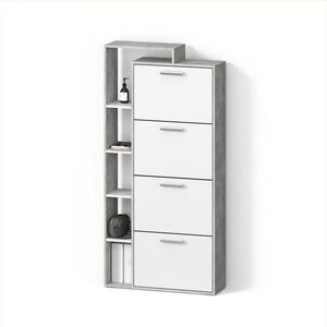 Livinity® BOTNÍK Ortello Bílá/beton 80 x 166.1 cm se 4 přihrádkami obraz
