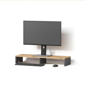Livinity® STOJAN NA MONITOR Lorena Antracit/zlatý dub 80 x 12 cm obraz