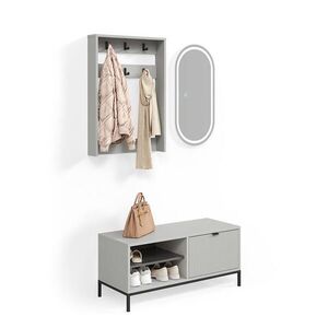 Livinity® ŠATNÍ SKŘÍŇ Aterno Šedá Sada, 3 díly obraz