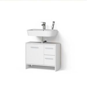 Livinity® DOLNÍ SKŘÍŇKA POD DŘEZ Amalfi Bílá 70.2 x 57 cm se 2 zásuvkami a 1 dvířky obraz