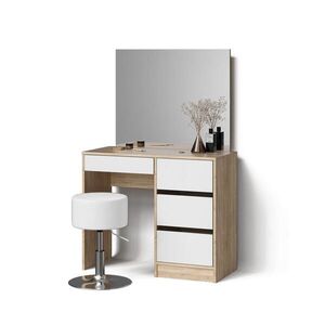 Livinity® TOALETNÍ STOLEK Imola Bílá/Sonoma 90 cm se stoličkou obraz