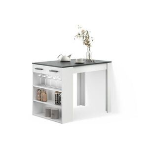 Livinity® JÍDELNÍ STŮL Regusa Antracitová/bílá 67 x 100 cm obraz
