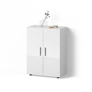 Livinity® STŘEDNÍ SKŘÍŇKA Ronco Bílá vysoký lesk 60 x 81 cm obraz