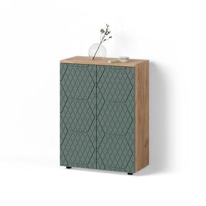 Livinity® MIDI SKŘÍŇKA Ronco Zelený/zlatý dub 60 x 81 cm obraz