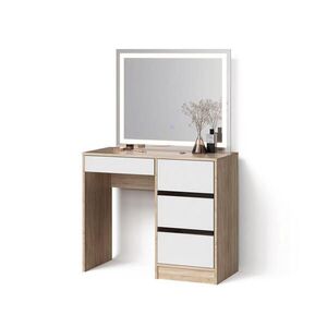 Livinity® TOALETNÍ STOLEK Imola Sonoma 90 cm se zrcadlem LED obraz
