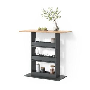 Livinity® BAROVÝ STŮL Regusa Zlatý dub power/antracit 110 x 55 cm obraz