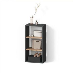 Livinity® ODKLÁDACÍ POLICE Ortello Antracit/zlatý dub 40 x 80.1 cm obraz