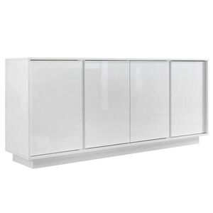 MID.YOU ŠIROKÁ KOMODA, vysoce lesklá bílá, 180/79/43 cm obraz