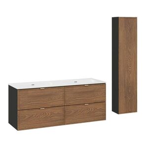 Petits-meubles KOUPELNOVÝ NÁBYTEK 120cm Elena 2er-Set Dřevo a černá obraz