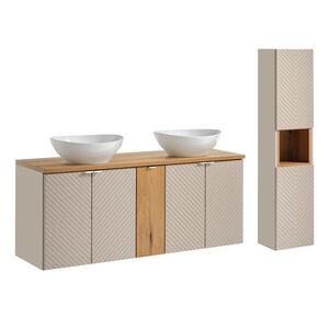 Petits-meubles KOUPELNOVÝ NÁBYTEK 140cm Manoa 2er-Set Kašmír - dřevo obraz