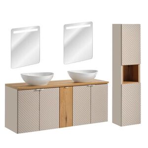 Petits-meubles KOUPELNOVÝ NÁBYTEK 140cm Manoa 2er-Set Kašmír - dřevo obraz