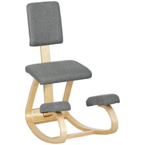 HOMCOM KOLENNÍ STOLIČKA Ergonomická kolenní stolička Šedá obraz