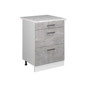 Vicco SPODNÍ SKŘÍŇKA KUCHYŇSKÉ LINKY R-Line Beton 60 cm se zásuvkami a pracovní deskou obraz