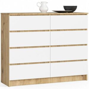 RAUMHIRSCH FURNITURE KOMODA dub Artisan, bílá 99/120/40 obraz